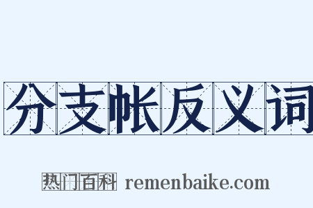 分支帐反义词是什么意思的图片